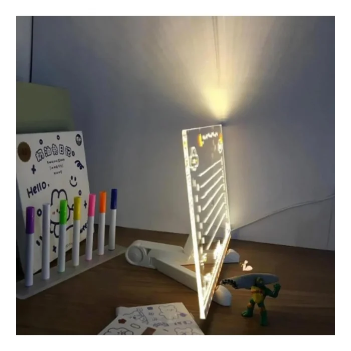 LED Aydınlatmalı Yazı ve Çizim Tahtası - Büyük Boy 30X20 cm