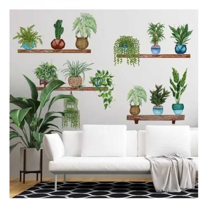 Ttt Tropikal Bitkiler Duvar Stickerı Model B