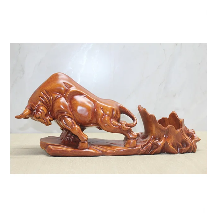 Polyester Boğa Figürü Şaraplık