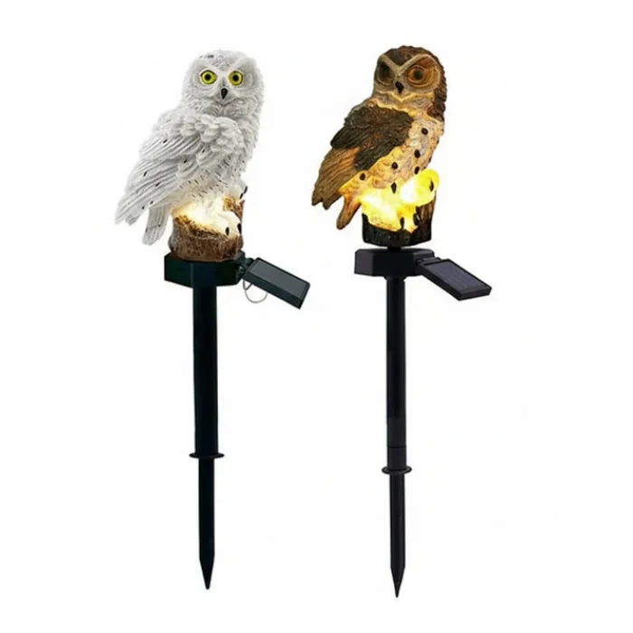 Baykuş Tasarımlı Solar Kazıklı Bahçe Aydınlatma