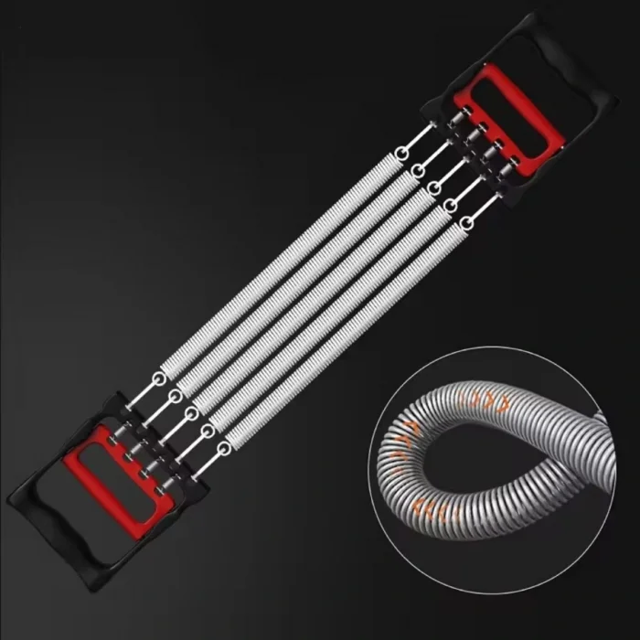 BUFFER® Göğüs Genişletme ve Kuvvet Egzersiz Aleti – 5 Yaylı 5 Kademeli Ayarlanabilir Fitness ve Kuvvet Antrenmanı Ekipmanı