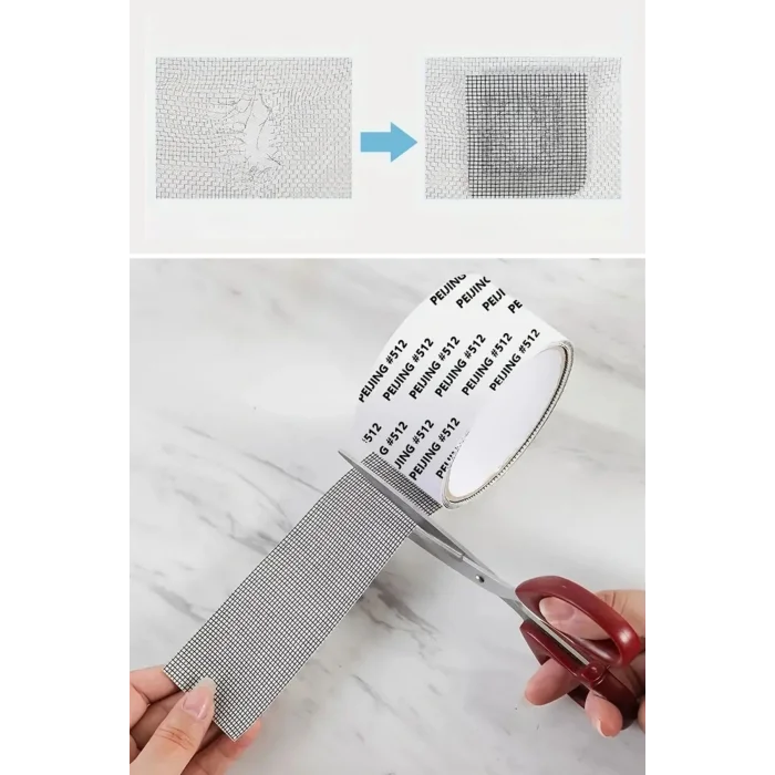 BUFFER® Güçlü Yapışkanlı Pencere Tamir Bandı, Böcek Önleyici Yama Bandı 2 mt x 5 cm