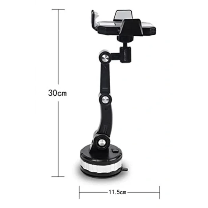 BUFFER® Jel Vantuzlu Cama Takılabilen Güçlü 360 Derece Dönebilen Ayarlanabilir Araç Içi Vantuzlu Telefon Tutucu