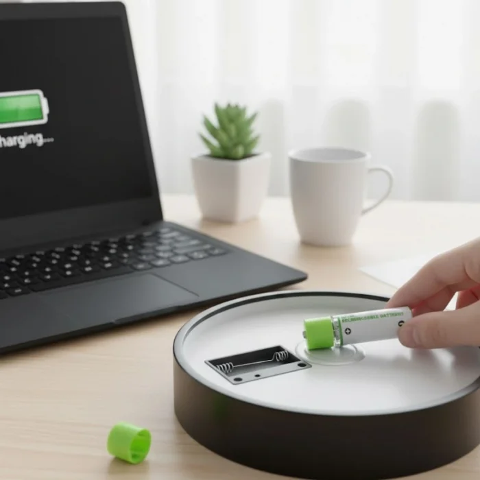 BUFFER® USB Şarjlı 1450mAh AA 1.2V Lityum Kalem Pil – 4lü Set, Tekrar Şarj Edilebilir Uzun Ömürlü Dönüştürülebilir Batarya