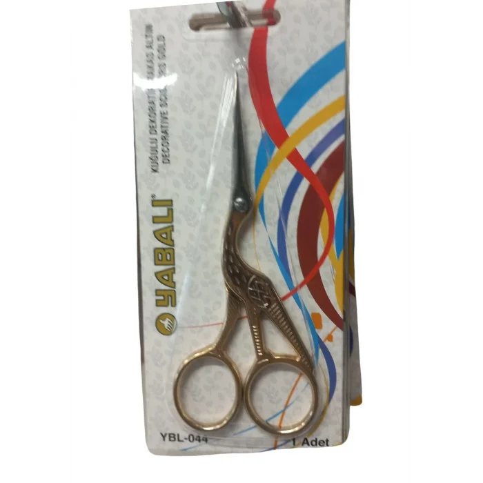 Nakış Makası Kuğulu Dekoratif Makas Altın YBL-044 Model 10