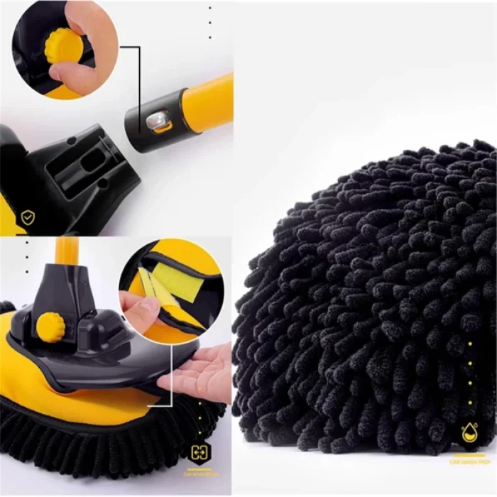 Teleskopik Saplı Kuru Islak Oto Yıkama Fırçası