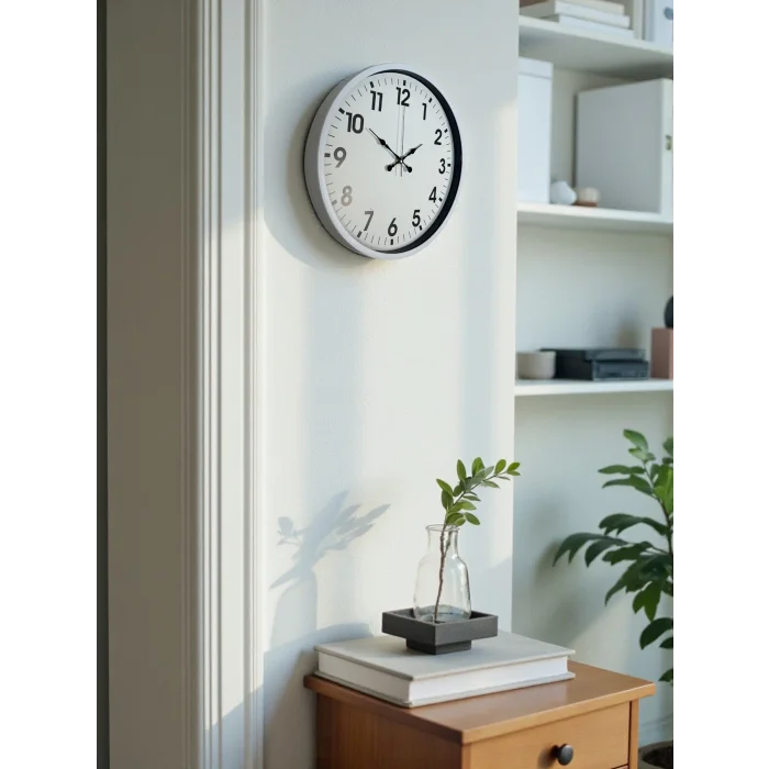 Zentime 36 Cm Beyaz Dekoratif Duvar Saati