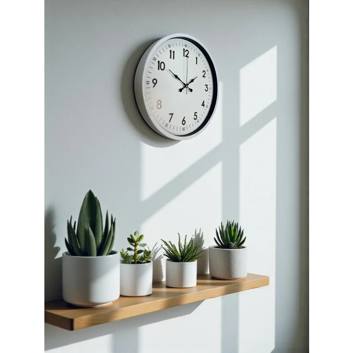 Zentime 36 Cm Beyaz Dekoratif Duvar Saati