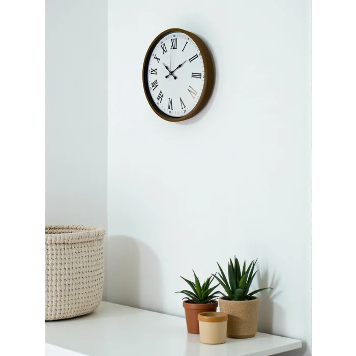 Zentime 36 Cm Kahverengi Dekoratif Duvar Saati