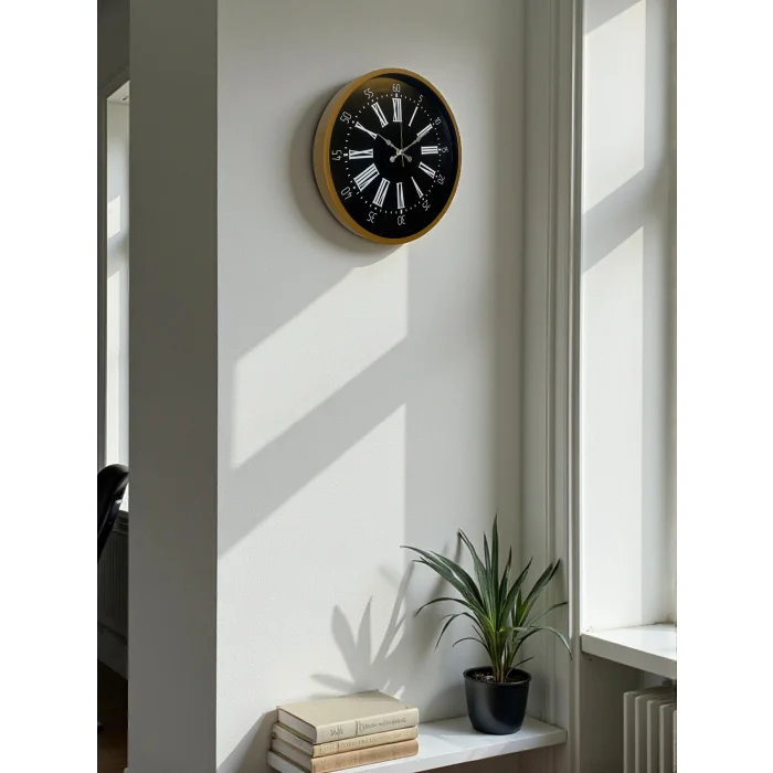 Zentime 36 Cm Kahverengi Dekoratif Duvar Saati