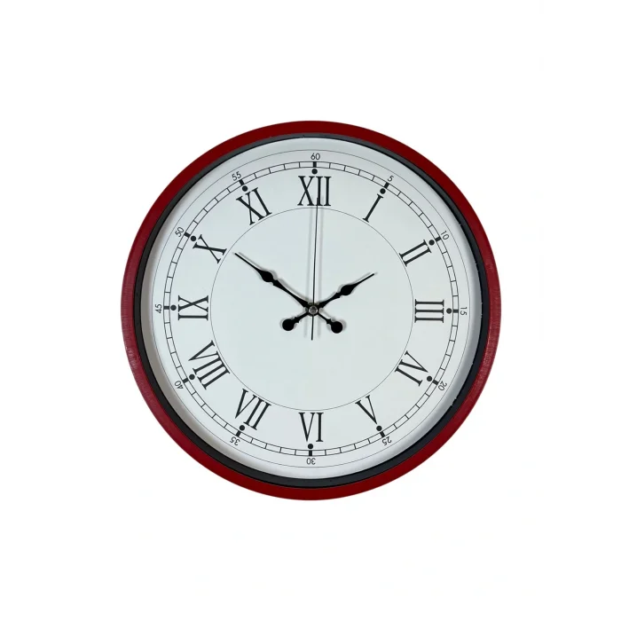 Zentime 36 Cm Kırmızı Dekoratif Duvar Saati