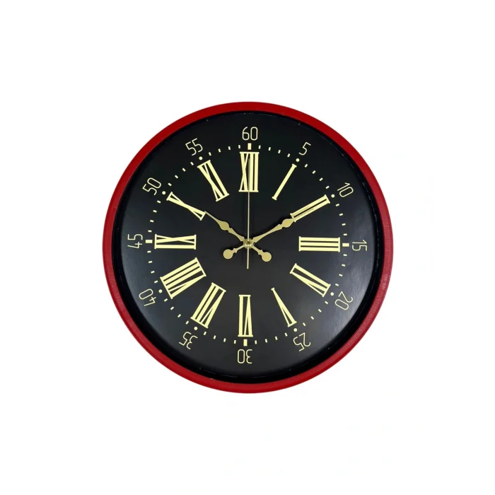 Zentime 36 Cm Kırmızı Dekoratif Duvar Saati