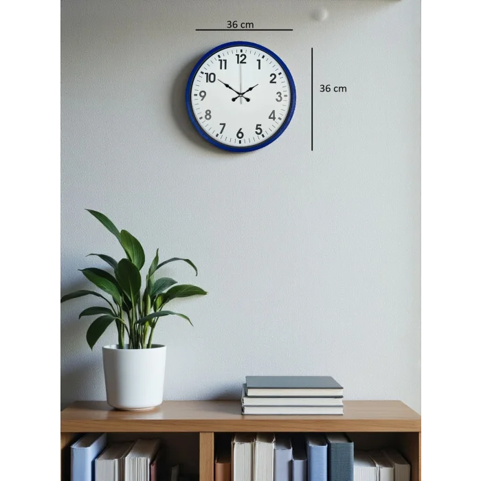 Zentime 36 Cm Lacivert Dekoratif Duvar Saati