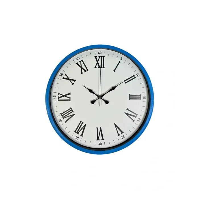 Zentime 36 Cm Mavi Dekoratif Duvar Saati