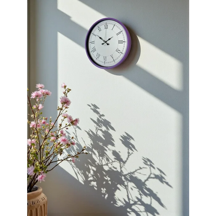 Zentime 36 Cm Mor Dekoratif Duvar Saati