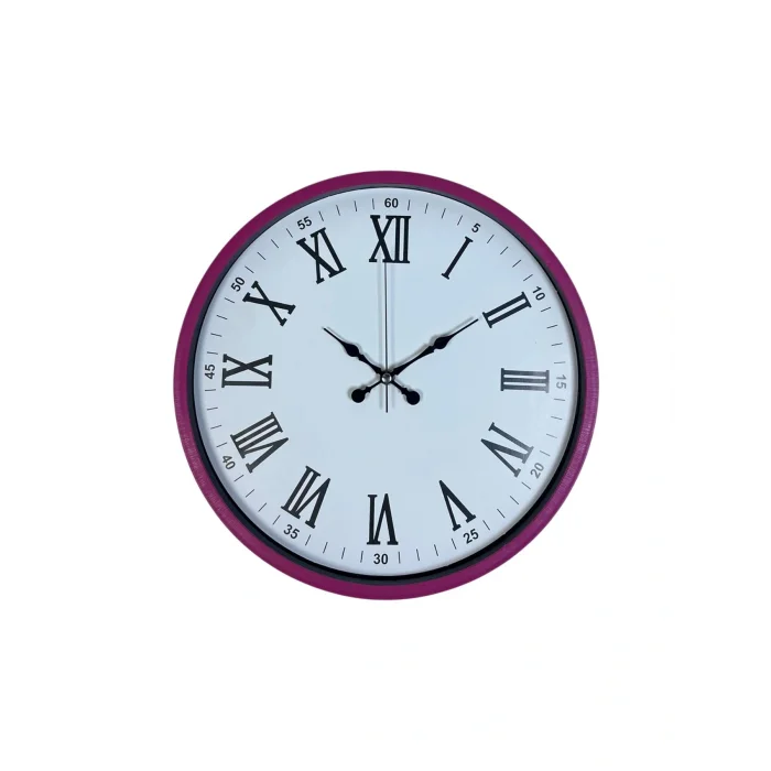 Zentime 36 Cm Pembe Dekoratif Duvar Saati