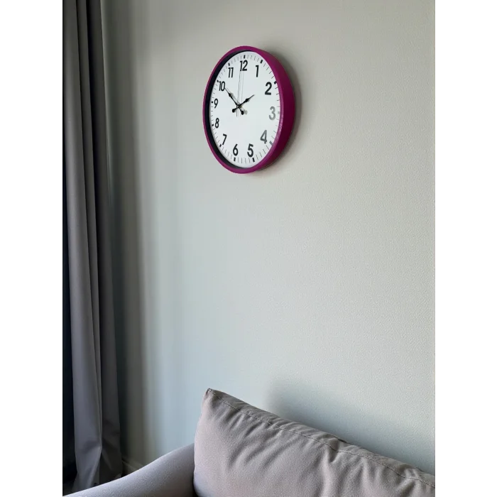 Zentime 36 Cm Pembe Dekoratif Duvar Saati