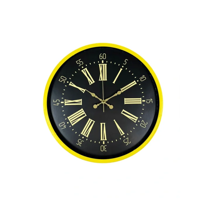 Zentime 36 Cm Sarı Dekoratif Duvar Saati