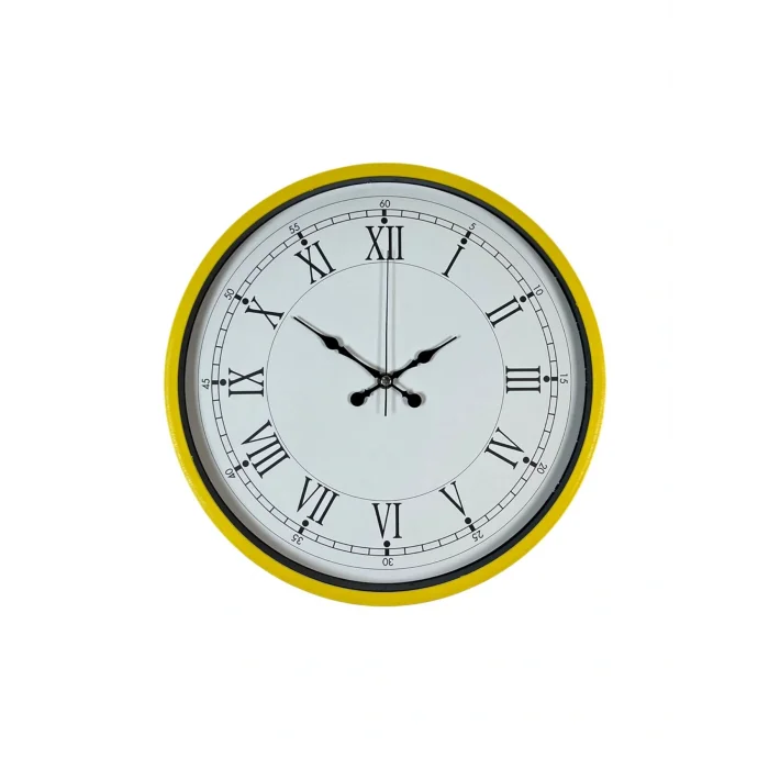 Zentime 36 Cm Sarı Dekoratif Duvar Saati