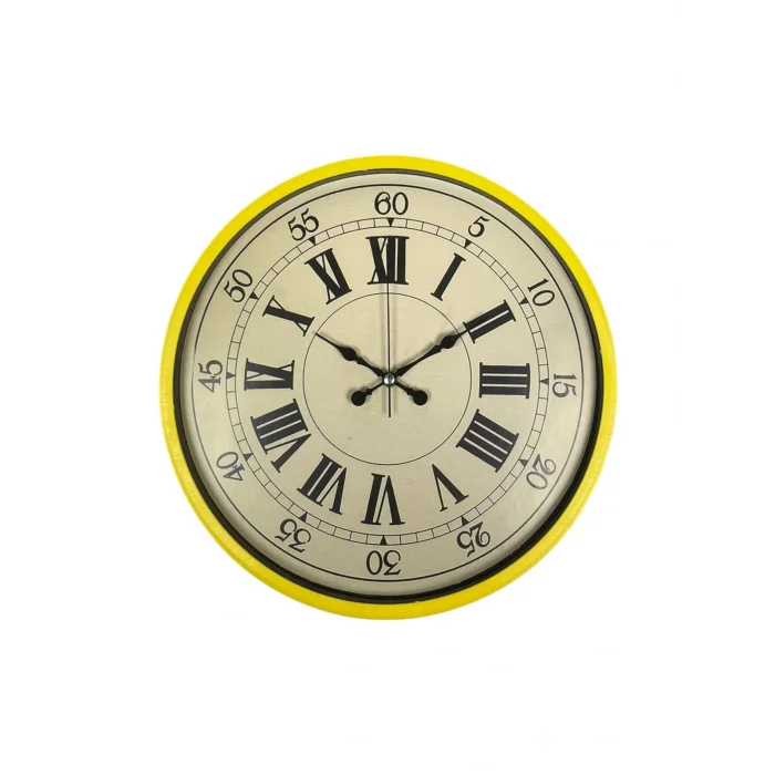 Zentime 36 Cm Sarı Dekoratif Duvar Saati