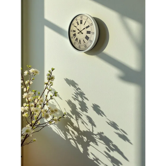 Zentime 36 Cm Sarı Dekoratif Duvar Saati