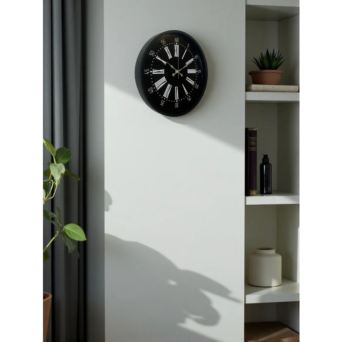 Zentime 36 Cm Siyah Dekoratif Duvar Saati