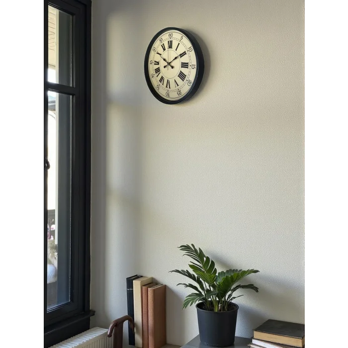 Zentime 36 Cm Siyah Dekoratif Duvar Saati