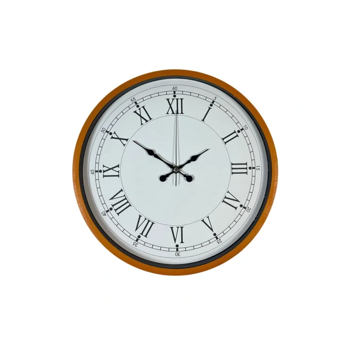 Zentime 36 Cm Turuncu Dekoratif Duvar Saati