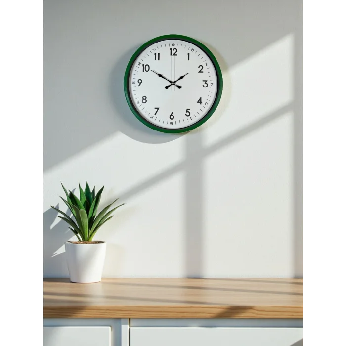 Zentime 36 Cm Yeşil Dekoratif Duvar Saati