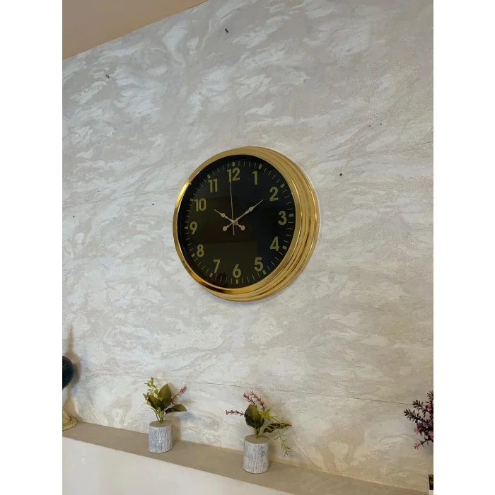 Zentime 40 Cm Gold Lüks Duvar Saati