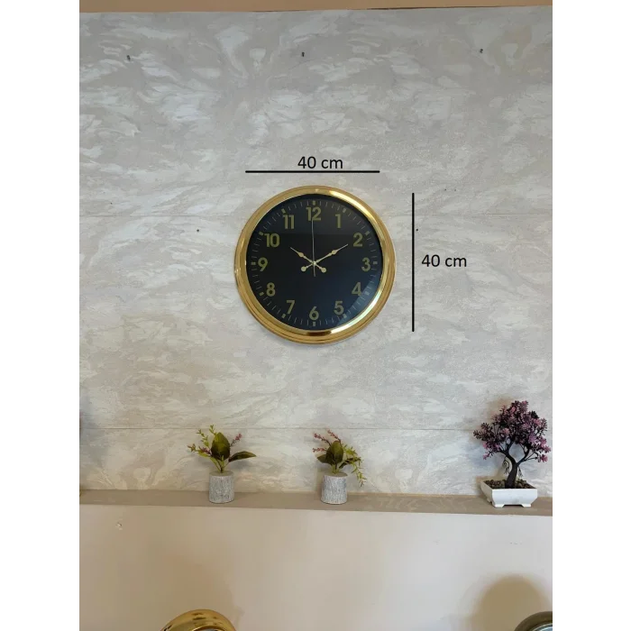 Zentime 40 Cm Gold Lüks Duvar Saati