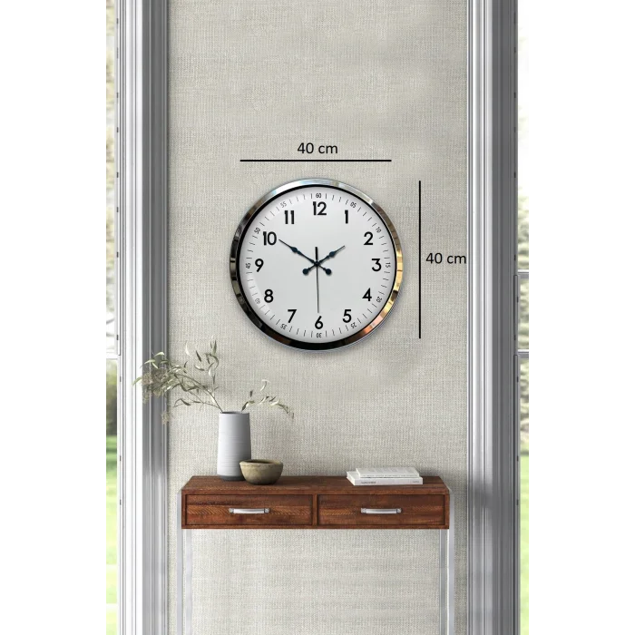 Zentime 40 Cm Krom Elegance Duvar Saati