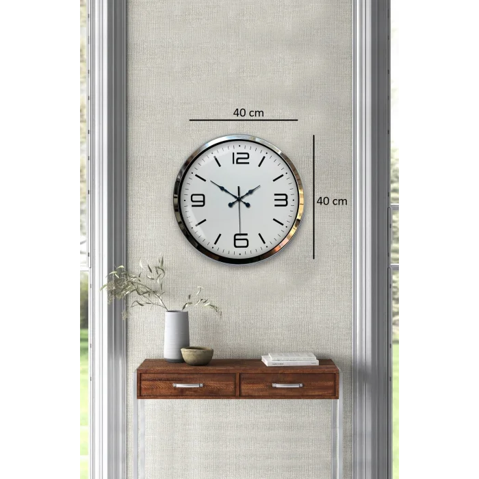 Zentime 40 Cm Krom Elegance Duvar Saati