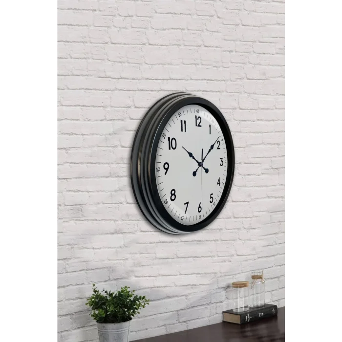 Zentime 40 Cm Siyah Şık Duvar Saati