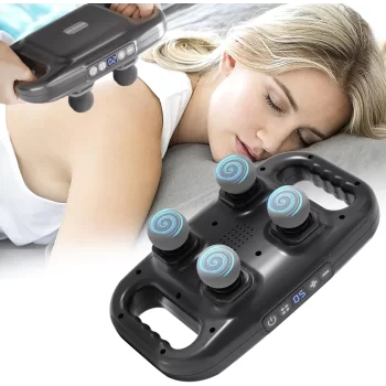 4 Başlıklı Masaj Sı - Ergonomik Derin Doku Sırt Ve Boyun Masaj Aleti Ağrı Ve Sızı Giderici