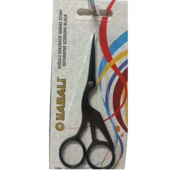 Nakış Makası Kuğulu Dekoratif Makas Siyah  YBL-045 Model 11