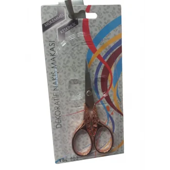 Nakış Makası Dekoratif Bakır YBL-403 Model 15