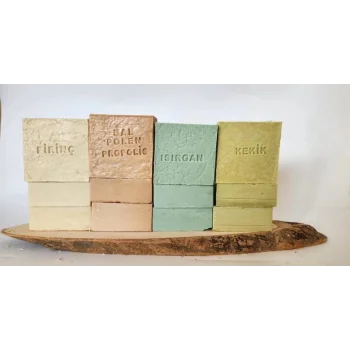 Doğal Üretim Sabunu Karışık (Pirinç-Bal Polen Propolis- Isırgan-Kekik) 12li Set