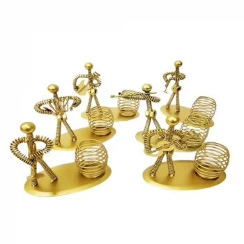 Dekoratif Sarı Metal Adam Müzisyen Kalemlik