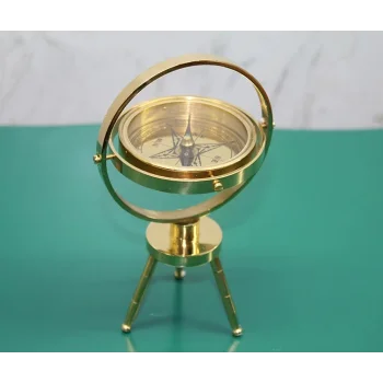 Pirinç Masa Üstü Pusula Model 2