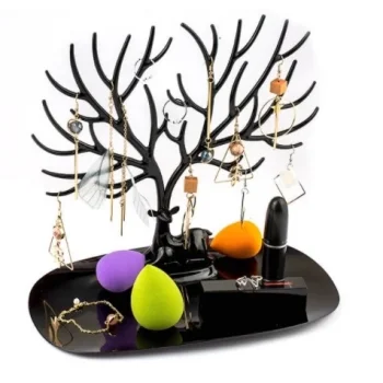 Geyik Tasarımlı Takı Standı Siyah