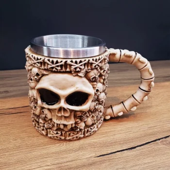 3D Tasarımlı İskelet Kupa Bardak