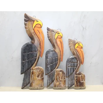 Ahşap 3lü Pelikan Seti