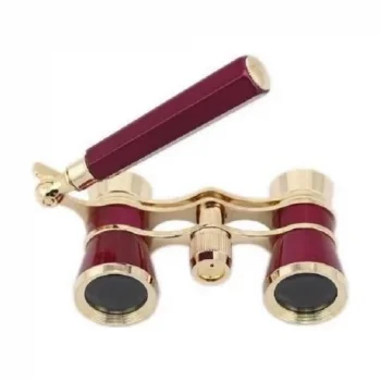 The Best Nzm Nefis Işlemeli, Tiyatro / Opera Dürbünü 3x25 Prinç Metal Kaplamalı Retro Kahverengi