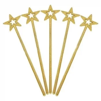 The Best Nzm Altın Renk Yıldız Peri Asası Peri Değneği 34 cm 1 Adet
