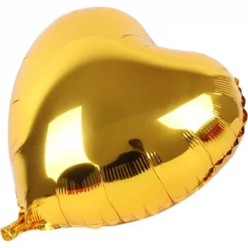 The Best Nzm Kalp Balon Folyo Sarı 45 cm 18 Inç