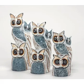 Ahşap 3lü Baykuş Seti 3okas-18