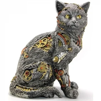 Steampunk Polyester Kedi Figürü ALK2455
