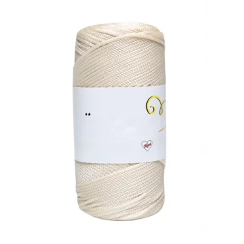 Makrome İpi 3mm Polyester  Krem