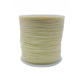 Paraşüt İpi, Bileklik-Kolye örgü ipi 1 mm 50 metre Krem
